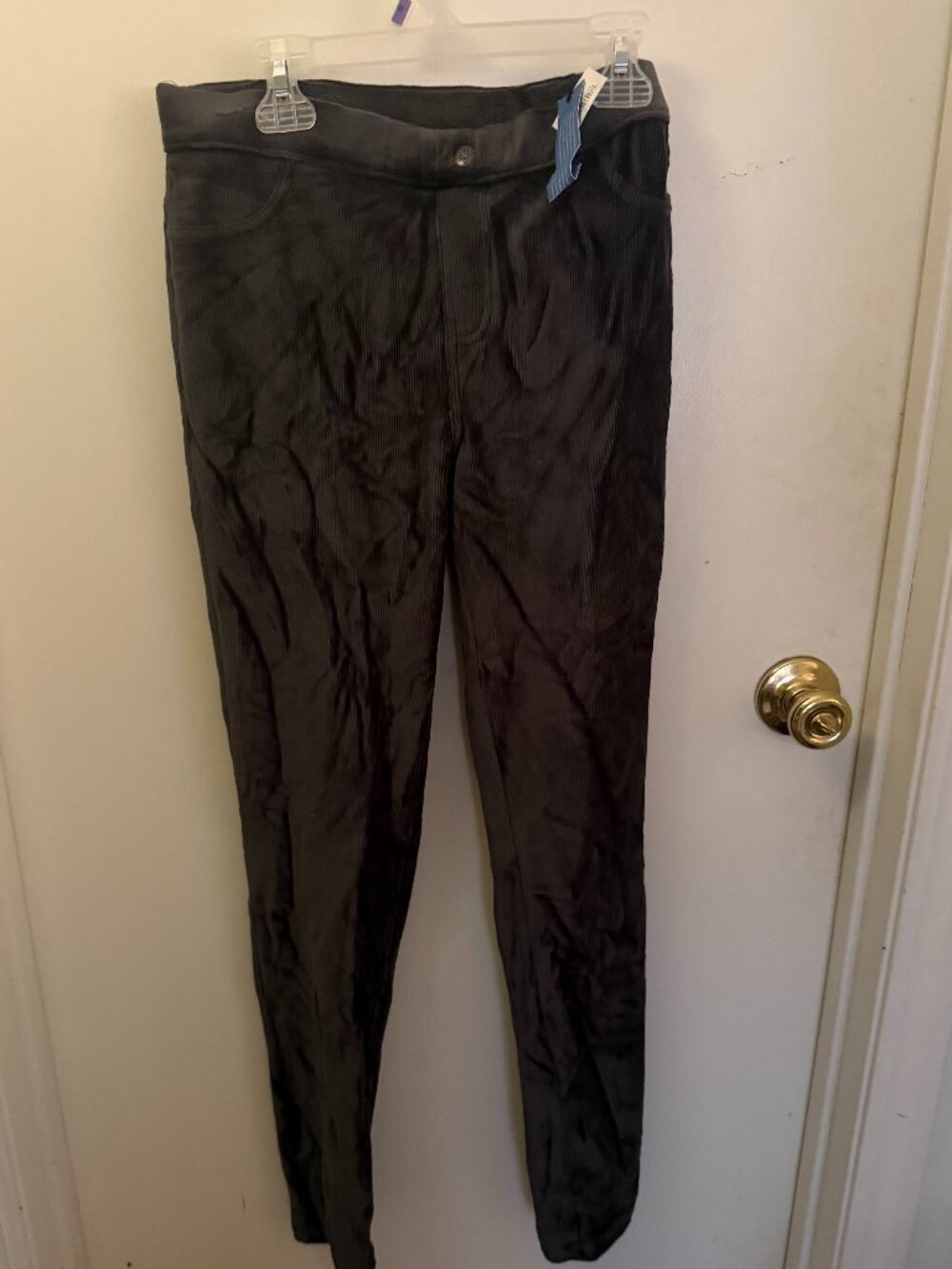 Simply Vera Black Velvet Skinny Jeans W M
